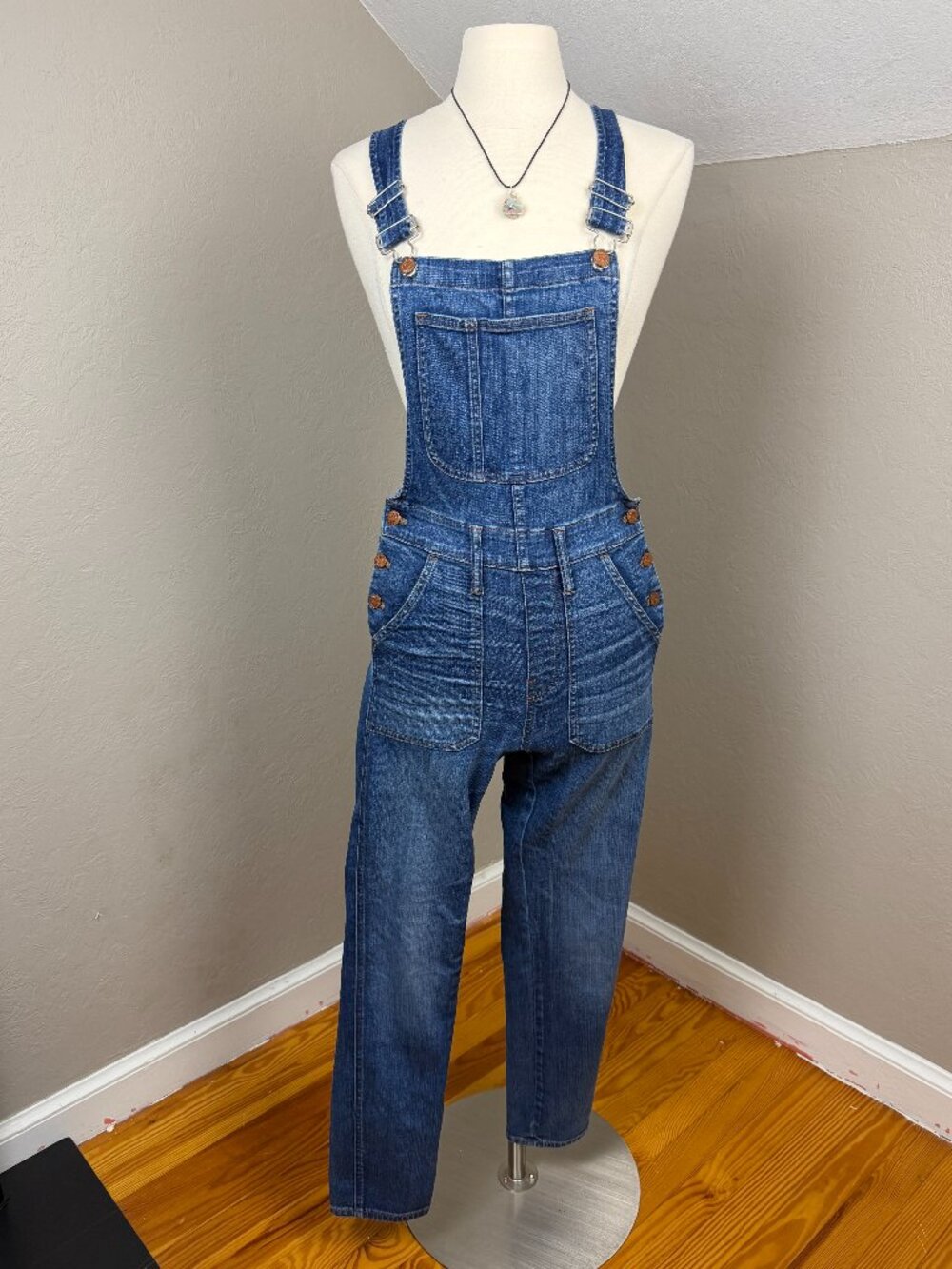 Madewell Denim Overalls Blue Wash Size S